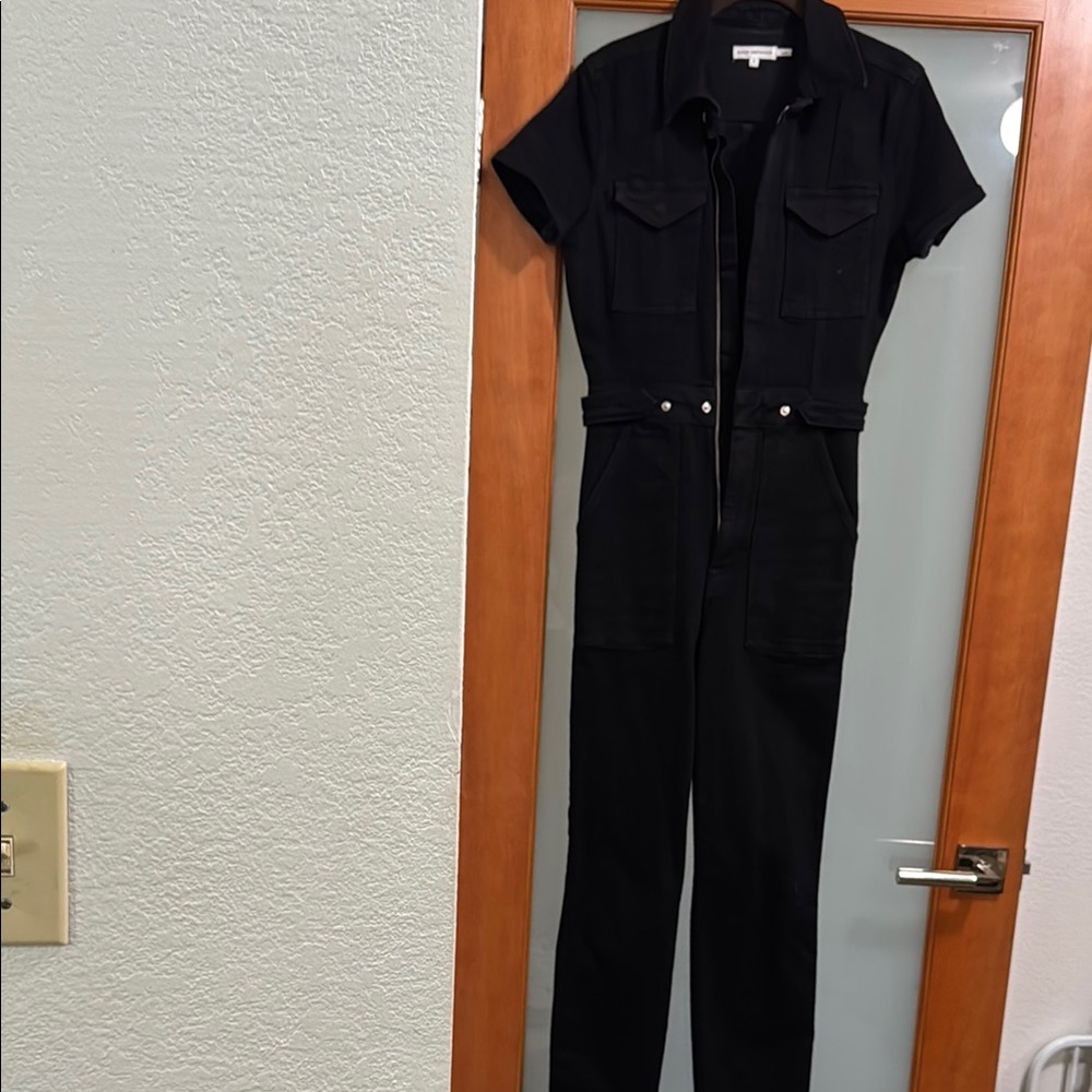 Black Short Sleeve Jumpsuit